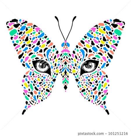 Butterfly with leopard print 101251216
