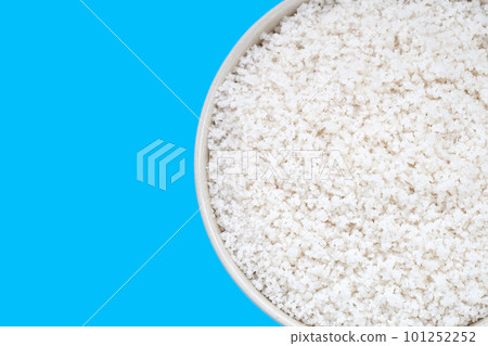 Flower of salt on blue background. Flower of salt on blue background. 101252252