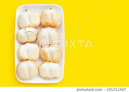 Toddy palm on yellow background. Toddy palm on yellow background. 101252487