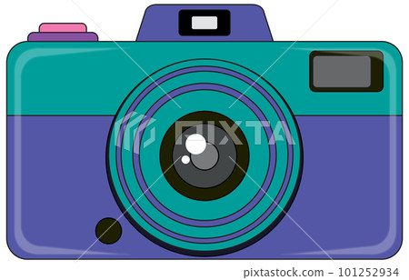 Classic compact camera on white background Classic compact camera on white background 101252934