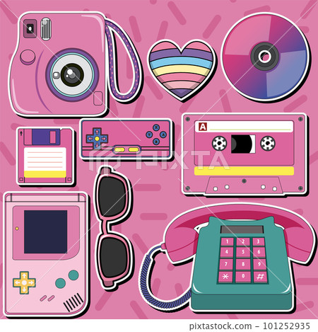 Retro objects and elements set Retro objects and elements set 101252935