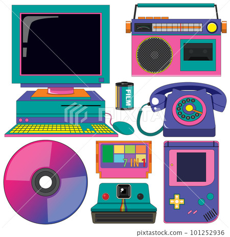 Retro objects and elements set Retro objects and elements set 101252936