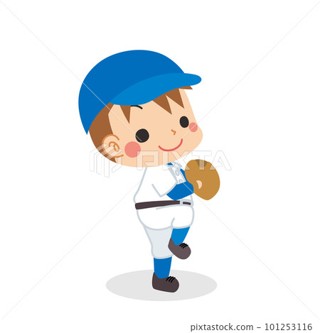 Clip Art Baseball Pitcher - Vector Clipart Pitcher