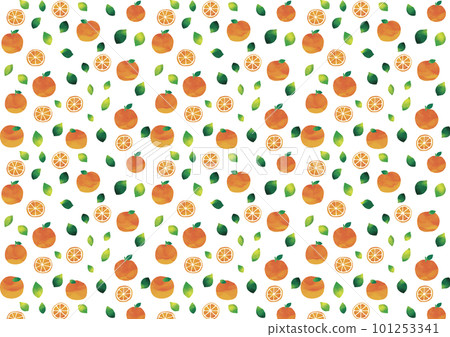 Watercolor touch orange fresh pattern 101253341