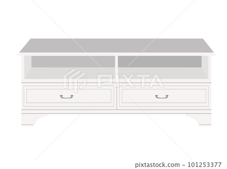 classic light-colored wooden chest of drawers vector illustration classic light-colored wooden chest of drawers vector illustration 101253377