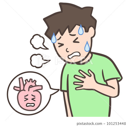 一個患有心悸和呼吸急促的人 101253448