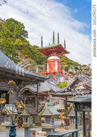 [No. 23 Fudasho] Spring Yakuoji Temple, Pilgrimage Tower [88 places in Shikoku] 101254173