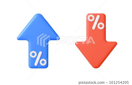 3d arrow up with percentage symbol income 3d arrow up with percentage symbol income 101254205