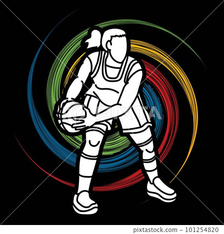 Basketball Female Player Action Cartoon Sport Graphic Vector Basketball Female Player Action Cartoon Sport Graphic Vector 101254820
