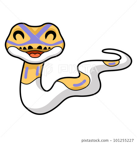 Cute banana pied ball python cartoon 101255227