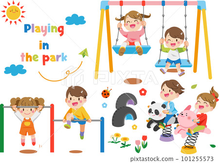 Children playing in the park Children playing in the park 101255573