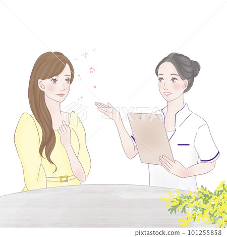 A woman counseling at a clinic 101255858
