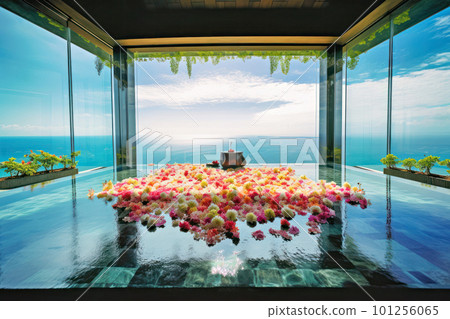 Spa in Bali where you can see the beautiful sea 101256065