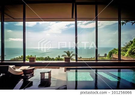 Spa in Bali where you can see the beautiful sea 101256066