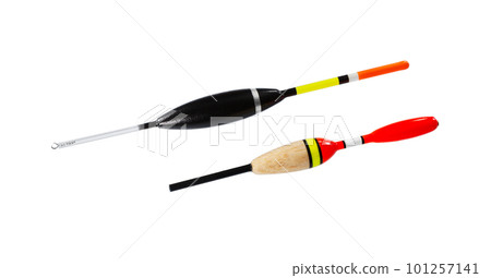 Fishing float on white. Fishing float on white. 101257141