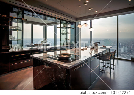 stylish luxury kitchen design 101257255