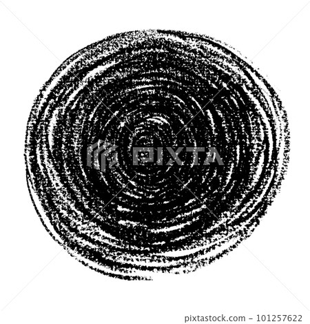 Abstract black round pensil scribble isolated on a white background 101257622