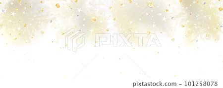 Gold background studded with gold and silver sequins 101258078