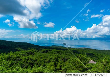 Scenery of Ibusuki City seen from Yunohira Observatory 101259285