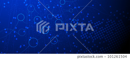 Neural network concept. Connected cells with links. High technology process. Abstract background 101261504