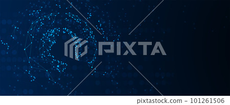 Neural network concept. Connected cells with links. High technology process. Abstract background 101261506