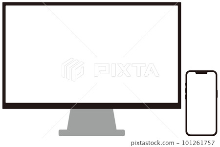 Simple monitor and smartphone 101261757