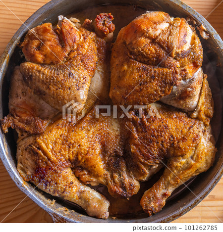 Hot Fried Chicken tobacco in a pan close-up Hot Fried Chicken tobacco in a pan close-up 101262785