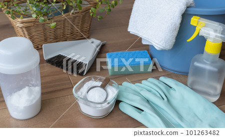 baking soda and cleaning tools baking soda and cleaning tools 101263482