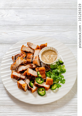 Lechon Kawali, filipino crispy fried pork belly Lechon Kawali, filipino crispy fried pork belly 101263819