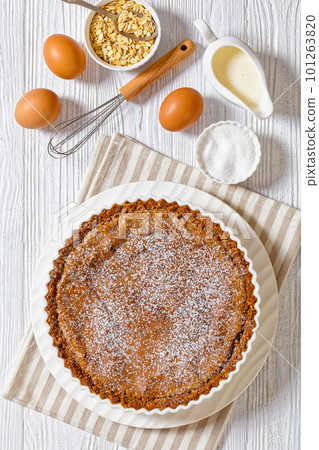 Momofuku Milk Bar Crack Pie, top view Momofuku Milk Bar Crack Pie, top view 101263820
