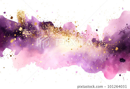 Mauve liquid watercolor background with golden glitter lines. Pastel violet marble alcohol ink drawing effect. Vector illustration of abstract stylish fluid art amethyst backdrop. Mauve liquid watercolor background with golden glitter lines. Pastel violet marble alcohol ink drawing effect. Vector illustration of abstract stylish fluid art amethyst backdrop. 101264031