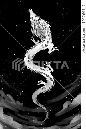 白龍在夜空中升起 101264142