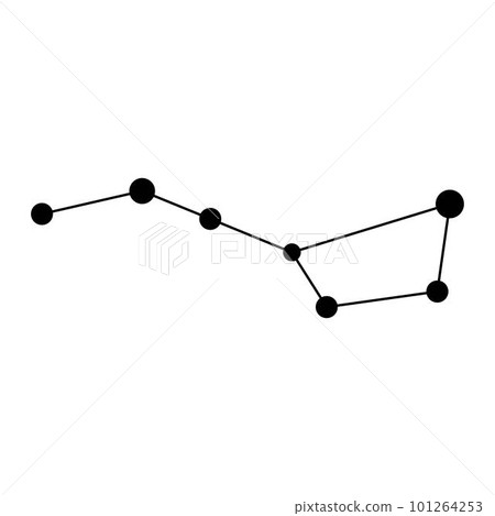 Ursa Major constellation map. Vector illustration. 101264253