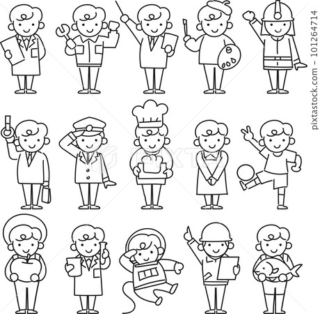 Boys dressed for various occupations 101264714