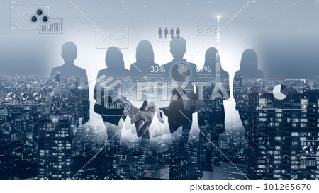 通過數字云網絡安全概念進行數字化轉型的形象 101265670