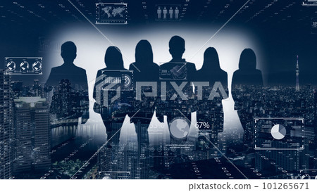 通過數字云網絡安全概念進行數字化轉型的形象 101265671