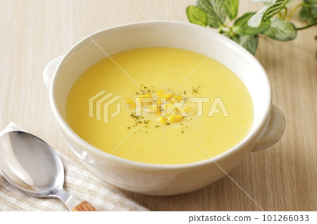 Delicious corn pottage soup 101266033
