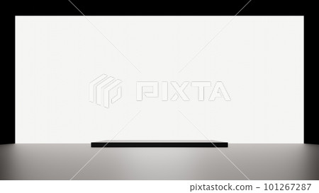 A simple stage with a glowing background 101267287