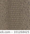 Genuine caiman leather. Brown crocodile skin texture for background. 3D-rendering 101268425
