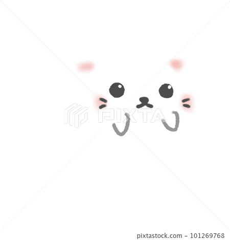 Hand-drawn Cute White cat, kitten, Cute animal character design in doodle style Hand-drawn Cute White cat, kitten, Cute animal character design in doodle style 101269768