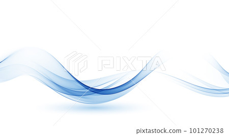 Wavy blue transparent abstract wave background. 101270238