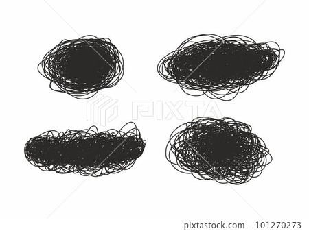 Set of Hand Drawn Scribble Shapes, vector design elements. Scribble clouds. Set of Hand Drawn Scribble Shapes, vector design elements. Scribble clouds. 101270273