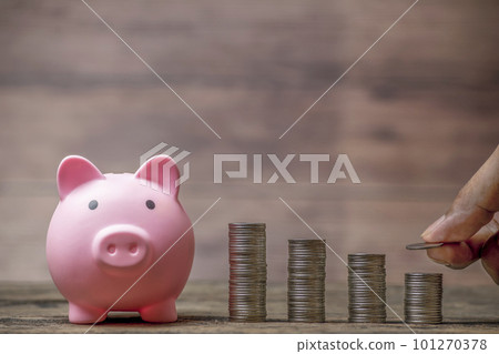 Save money and account banking for finance concept 101270378