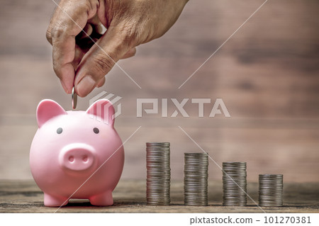 Save money and account banking for finance concept 101270381