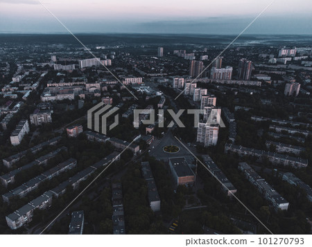 Aerial Kharkiv city morning, Pavlove Pole district 101270793