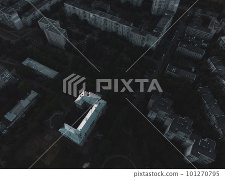 Aerial city roofs top view, eastern Europe Ukraine Aerial city roofs top view, eastern Europe Ukraine 101270795