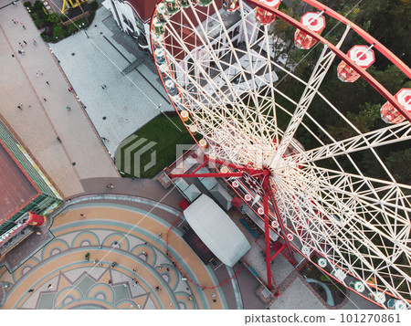 Ferris wheel in central city park, aerial Kharkiv 101270861