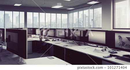 ground floor hall of office building, Generative AI illustration. ground floor hall of office building, Generative AI illustration. 101271404