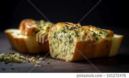 Freshly Baked Homemade Garlic Bread with a Mouthwatering Fragrance, Generative AI 101272476