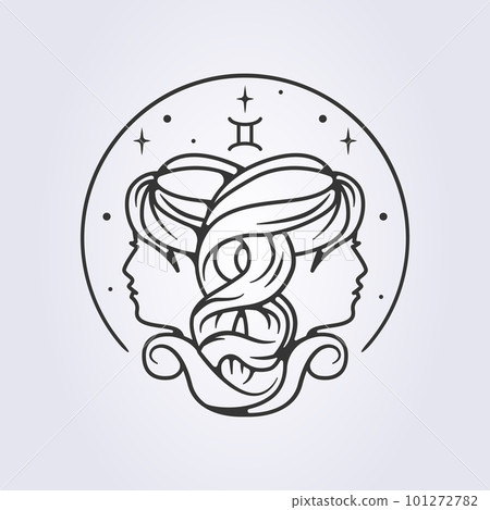 gemini zodiac astrology horoscope vector line art illustration design gemini zodiac astrology horoscope vector line art illustration design 101272782